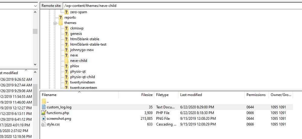 Custom Logger Log File