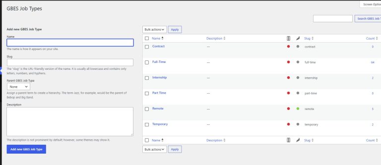 GBES JOB TYPE Custom Taxonomy 2026 09 15 5090