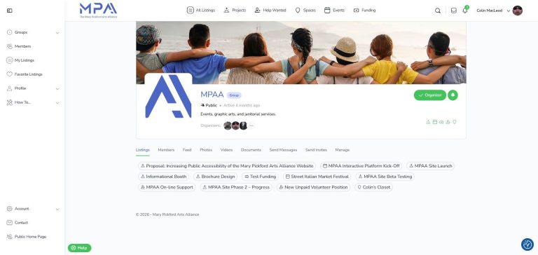Group Page - Listings